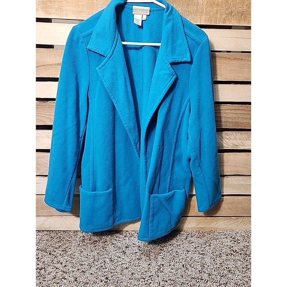 Coldwater Creek  Turquoise‎ Jacket Sz 1X Wool Nylon blend